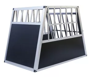 Klietka pre psa do auta vel. M 81x65x66 cm + rohož BestPet Zadní část hliníkové klece je zkosená