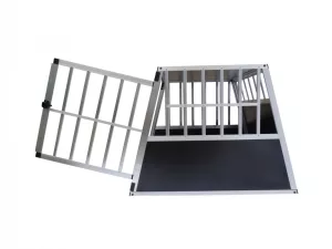 Klietka pre psa do auta vel. M 81x65x66 cm + rohož BestPet Boční pohled na klec do auta
